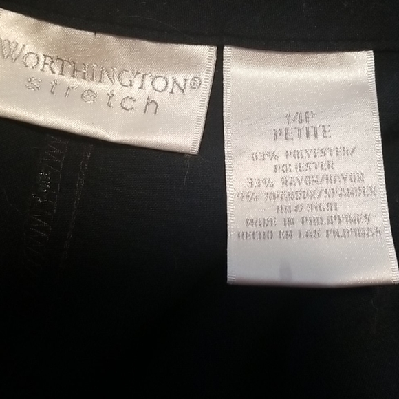 Worthington navy stretch crepe dress pants. Sz14p - Picture 3 of 3